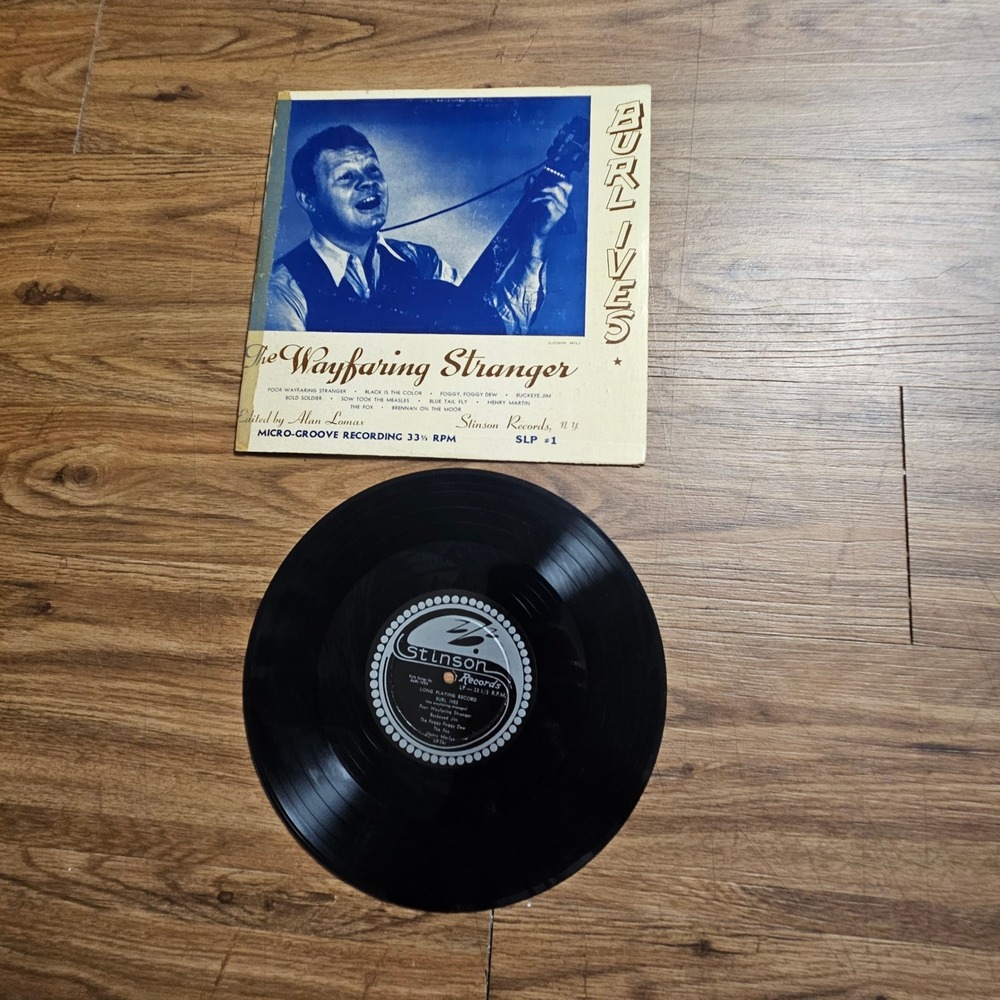 Burl Ives – The Wayfaring Stranger Stinson Records SLP #1 10" 33RPM LP VG EX/EX